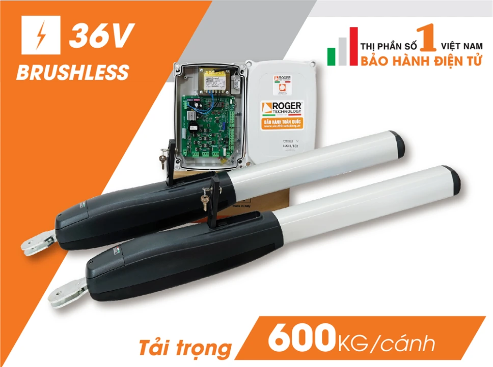 Motor cánh tay đòn cổng mở xoay tự động Roger Smarty 5