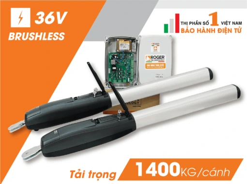 Motor cánh tay đòn cổng mở xoay tự động Roger Smarty 7
