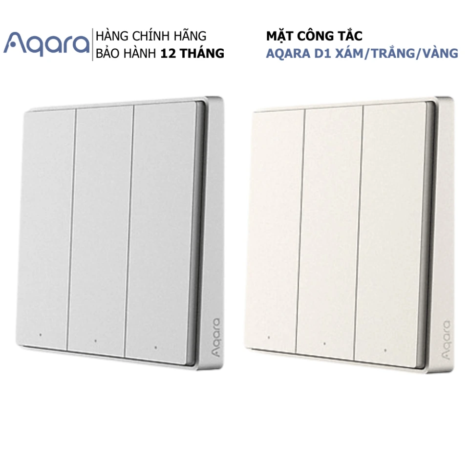 Mặt công tắc Aqara D1 màu xám/vàng/trắng