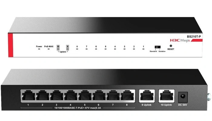 * H3C Magic BS210T-P Ethernet Switch (10GE+PoE, DC), Version (EU)
