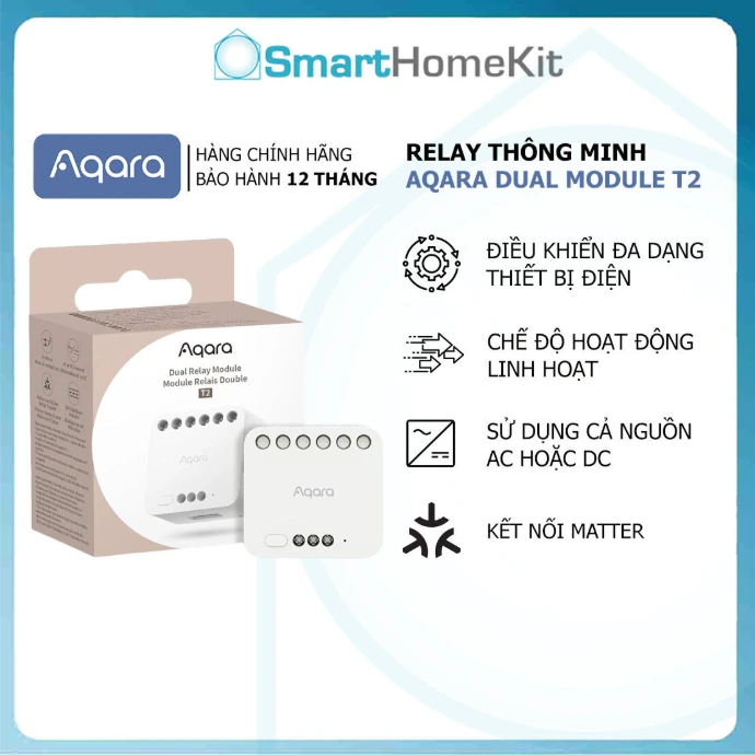Aqara Dual Relay Module T2 Matter DCM-K01 Bản Quốc Tế